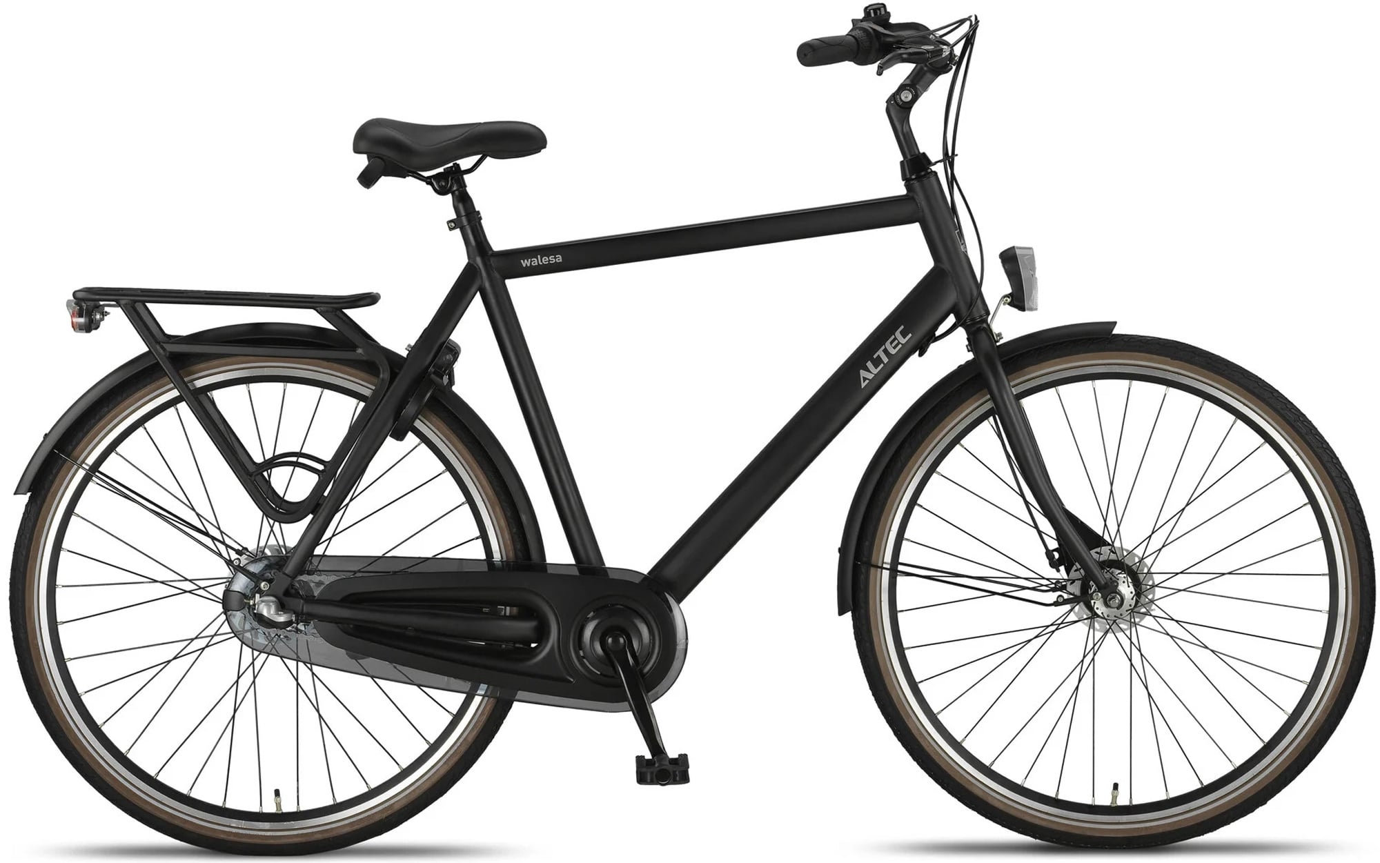 Altec Walesa Herenfiets 28inch 50cm Mat Zwart 3v