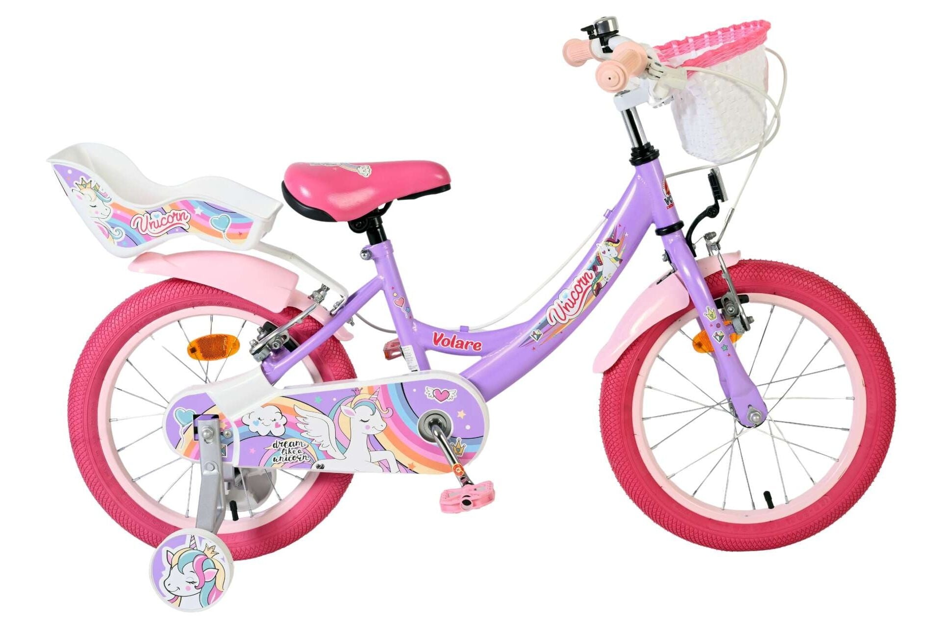 Volare Unicorn Kinderfiets Meisjes 16 inch V-brakes
